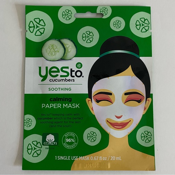 Home Spa Night- Bow Headband - Sheet Face Mask - Lip Scrub Mask Yes to Cucumbers - Picture 2 of 6